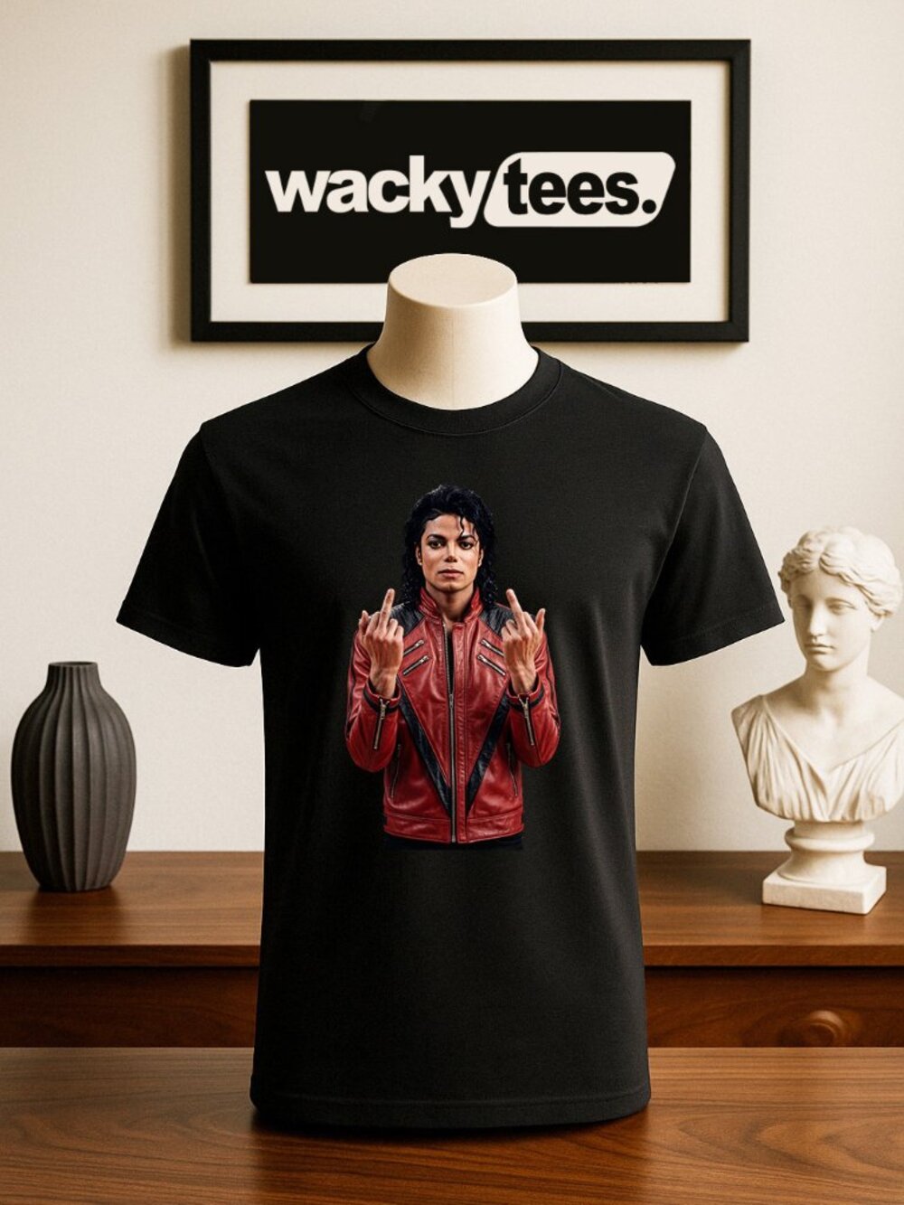 Michael Jackson Flipping The Bird Vintage Classic King of Pop Graphic Tee Shirt